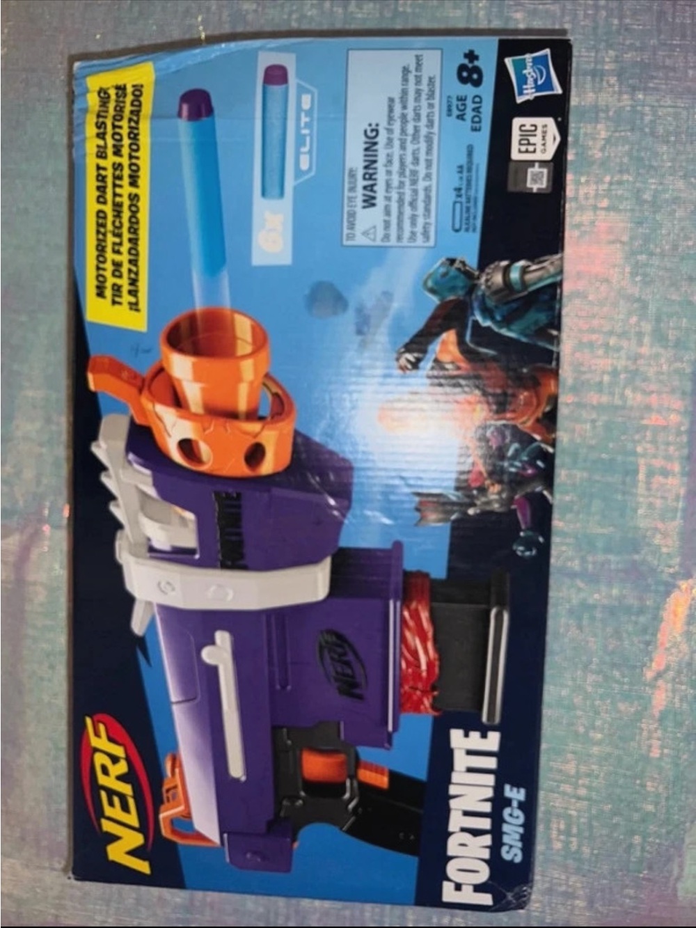 Nerf x Fortnite SMG-E Motorized Dart Blasting 6 Dart Clip Blaster E8977, New